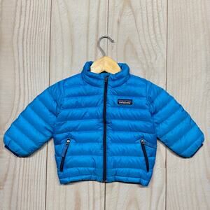 Patagonia Toddler Boys 6-12M Duck Down Sweater Puffer 600 Fill Jacket Blue